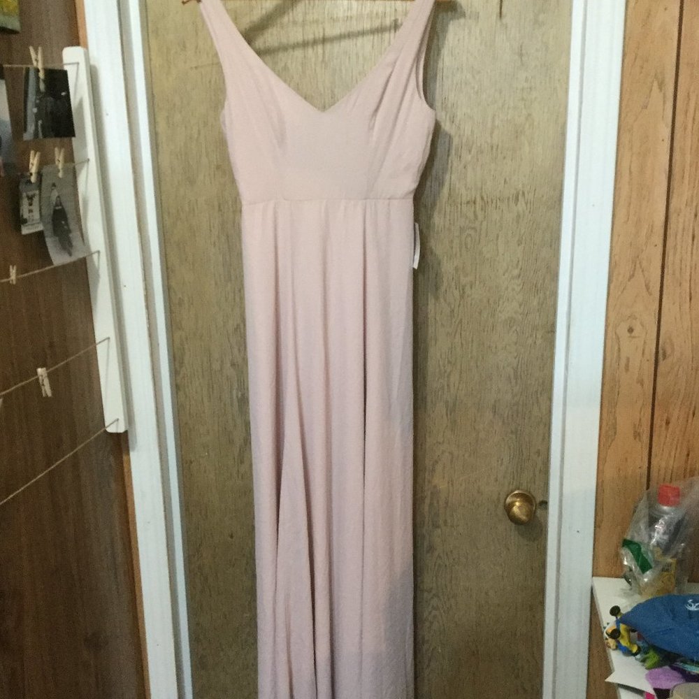 NWT Show me your Mumu full length formal gown size XXS light blush pink
